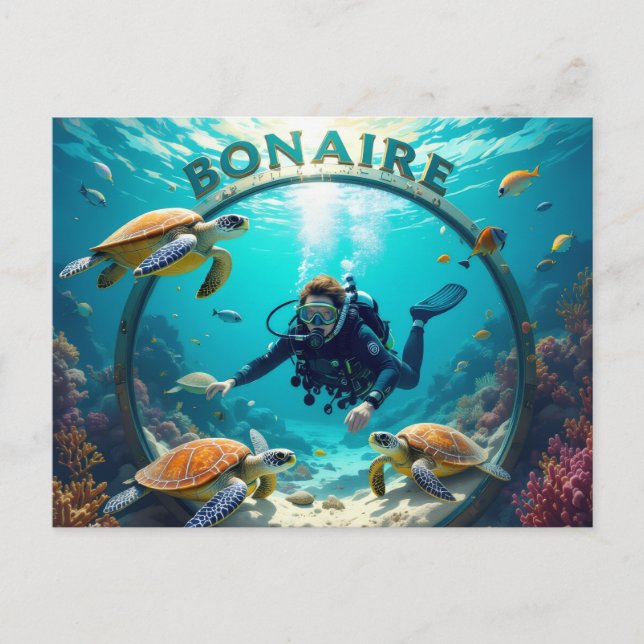 Bonaire Urlaub Postkarte (Vorderseite)