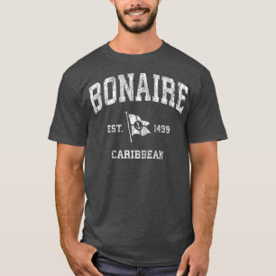 Bonaire Vintage Nautical Boot Anker Flagge Sport T-Shirt