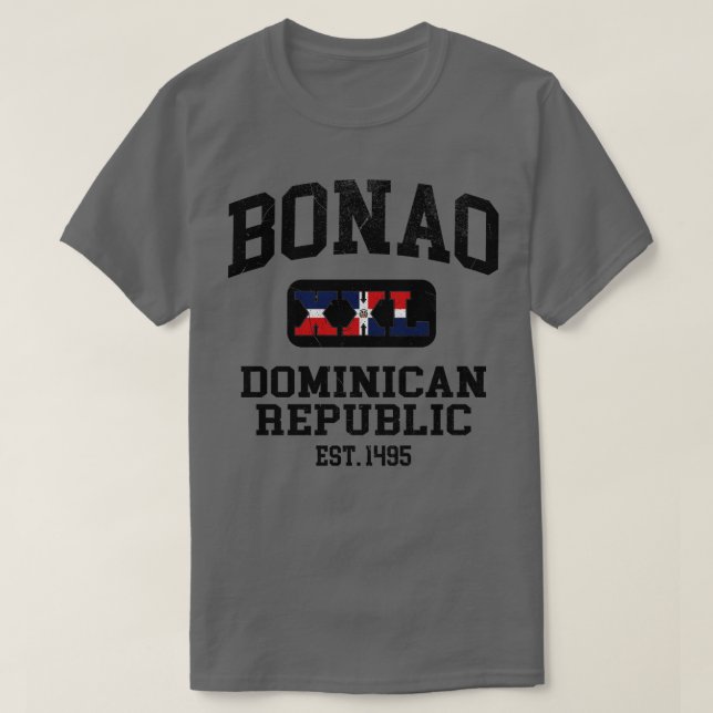Bonao Dominikanische Republik XXL Athletic Design T-Shirt (Design vorne)
