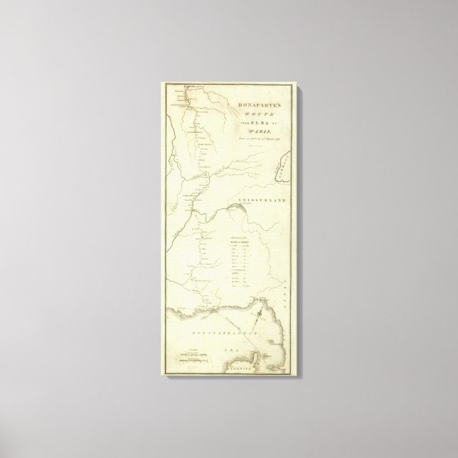 Bonaparte Route von Elba nach Paris Leinwanddruck (Vorderseite)