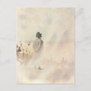 Bonaparte vor Moskau Postkarte