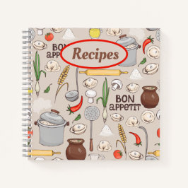 Bonappetit Rezept-Notebooks Notizbuch