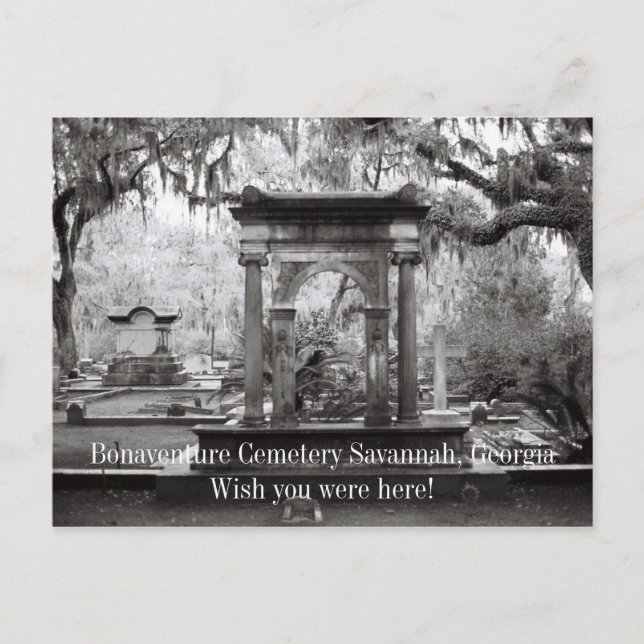 Bonaventure Friedhof Savannah Postkarte (Vorderseite)