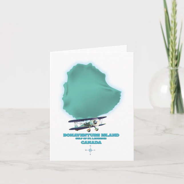 Bonaventure Island Kanada Karte (Vorderseite)