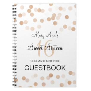 Bonbon16 Guestbook-Imitat-kupferne Notizblock