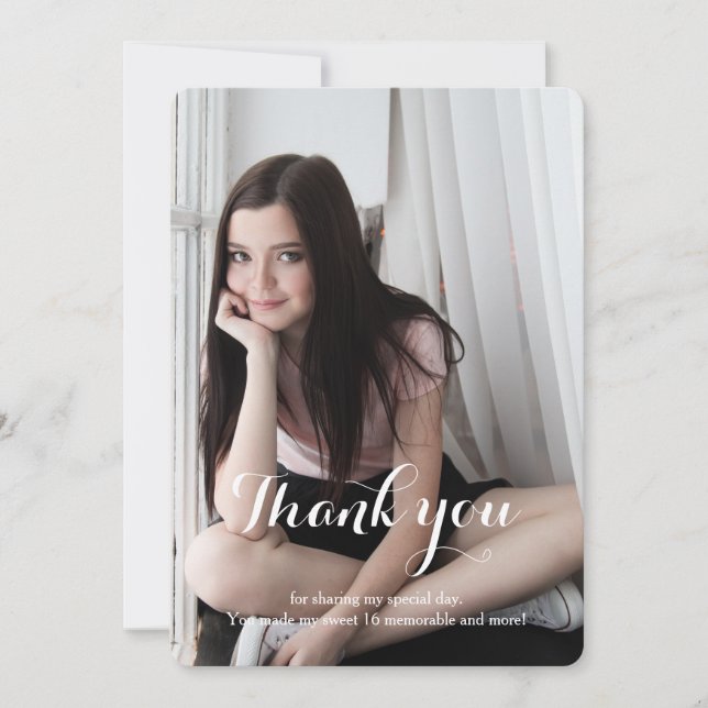 Bonbon 16 danken Ihnen rote Karte (Vorderseite)