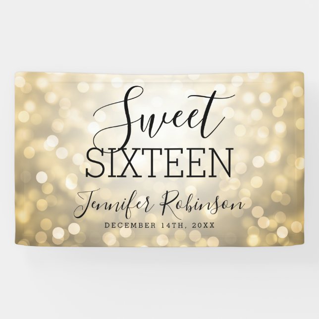 Bonbon 16 Geburtstags-willkommene Banner (Horizontal)