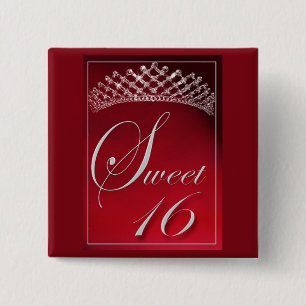 Bonbon 16 mit einer Tiara! Button