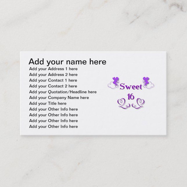 Bonbon 16 visitenkarte (Vorderseite)