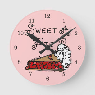 Bonbon als Torte Runde Wanduhr