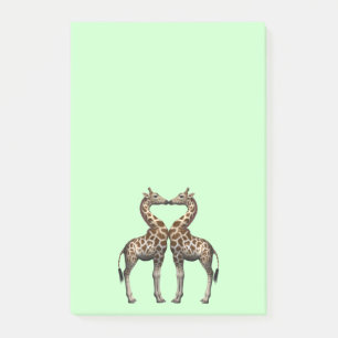 Bonbon, der Giraffen küsst Post-it Klebezettel