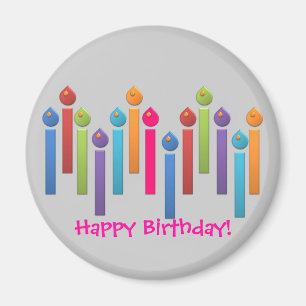Bonbon-Party-alles Gute zum Geburtstag bunte Magnet