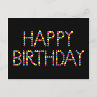 BonBon Party Rainbow Happy Birthday Postcard Postkarte