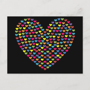 BonBon Rainbow Liebe Hearts Postkarte