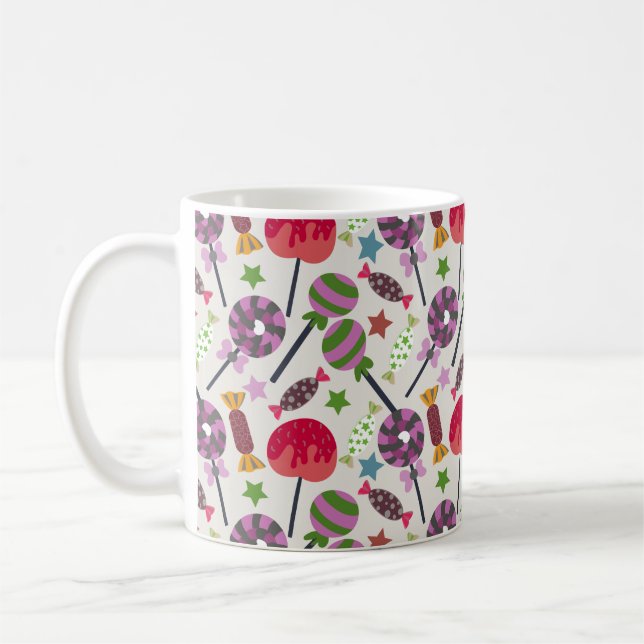 Bonbonmuster | Lollenmuster | Lollipop 11 Kaffeetasse (Links)