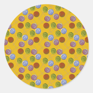 Bonbonmuster Lollenmuster Lollipop 15 Runder Aufkleber
