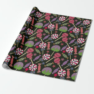 Bonbonmuster Lollenmuster Lollipop 16 Geschenkpapier