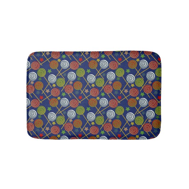 Bonbonmuster | Lollenmuster | Lollipop 17 Badematte (Vorderseite)