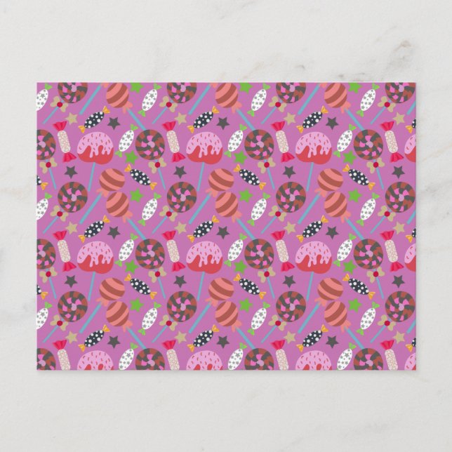 Bonbonmuster | Lollenmuster | Lollipop 19 Postkarte (Vorderseite)