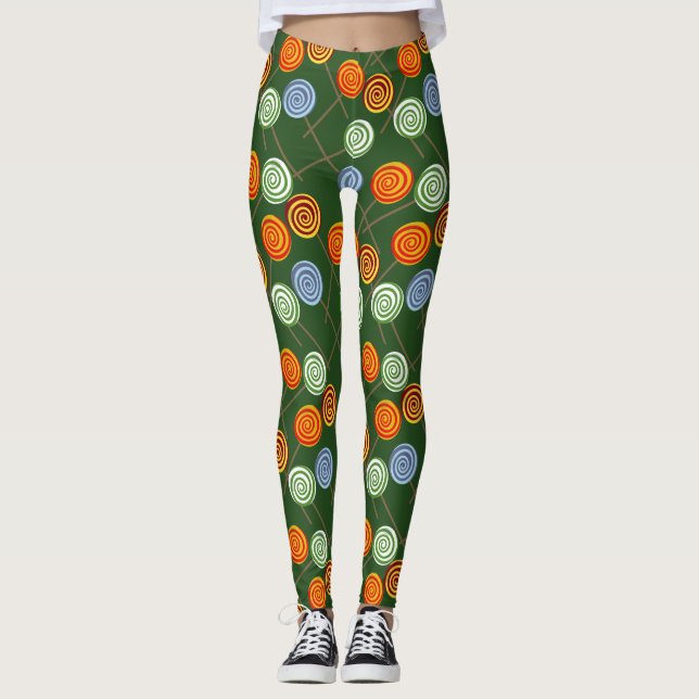 Bonbonmuster | Lollenmuster | Lollipop 22 Leggings (Vorderseite)