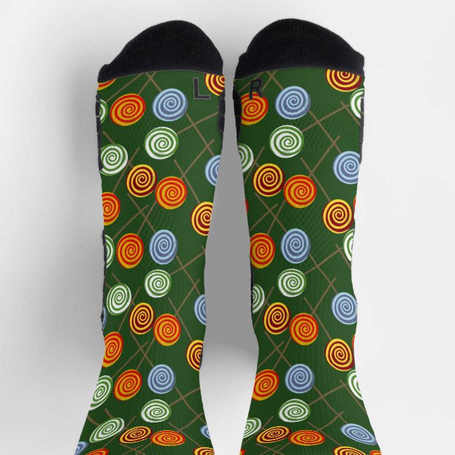 Bonbonmuster | Lollenmuster | Lollipop 22 Thro Socken (Oben)