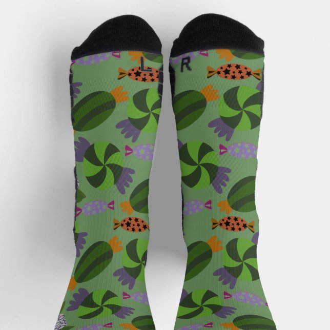 Bonbonmuster | Lollenmuster | Lollipop 27 Yoga Socken (Oben)