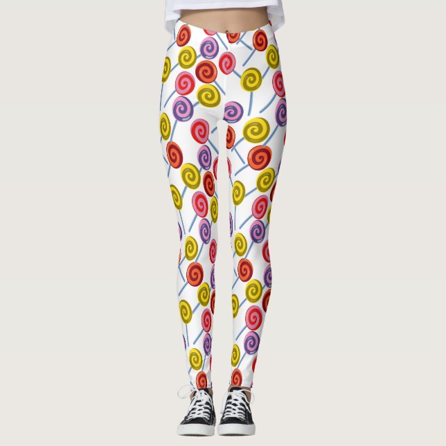 Bonbonmuster | Lollenmuster | Lollipop 2 Leggings (Vorderseite)