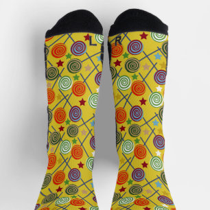 Bonbonmuster Lollenmuster lollipop 30 Hinweis Socken