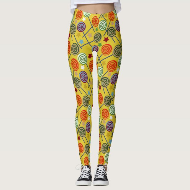 Bonbonmuster | Lollenmuster | Lollipop 30 Leggings (Vorderseite)