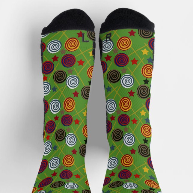 Bonbonmuster | Lollenmuster | lollipop 39 Post Socken (Oben)