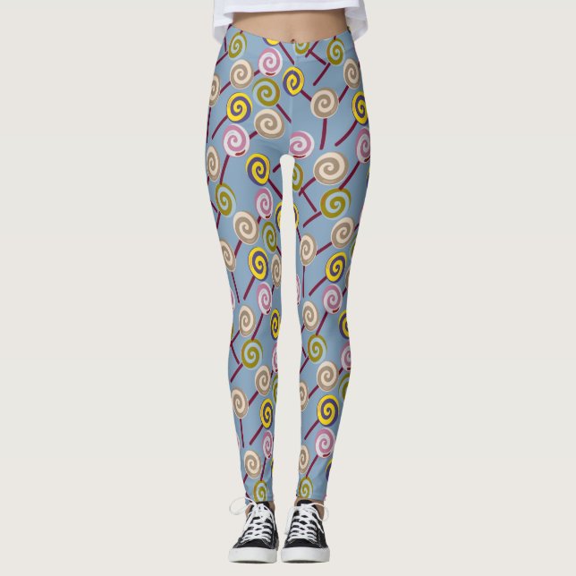 Bonbonmuster | Lollenmuster | Lollipop 3 Leggings (Vorderseite)