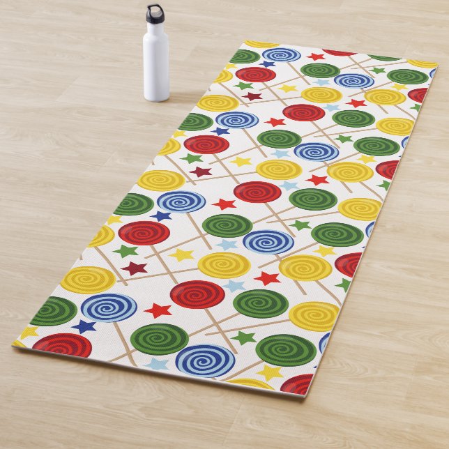 Bonbonmuster | Lollenmuster | Lollipop 43 Yogamatte (Beispiel)