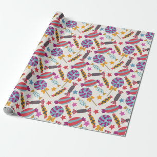 Bonbonmuster Lollenmuster Lollipop 46 Geschenkpapier