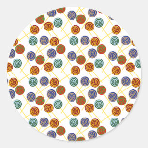 Bonbonmuster   Lollenmuster   Lollipop 47 Runder Aufkleber