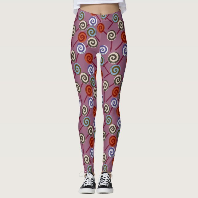 Bonbonmuster | Lollenmuster | Lollipop 49 Leggings (Vorderseite)