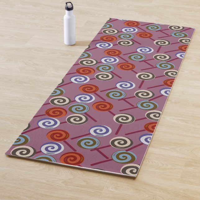 Bonbonmuster | Lollenmuster | Lollipop 49 Yogamatte (Beispiel)