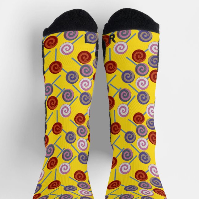 Bonbonmuster | Lollenmuster | lollipop 50 Wrap Socken (Oben)