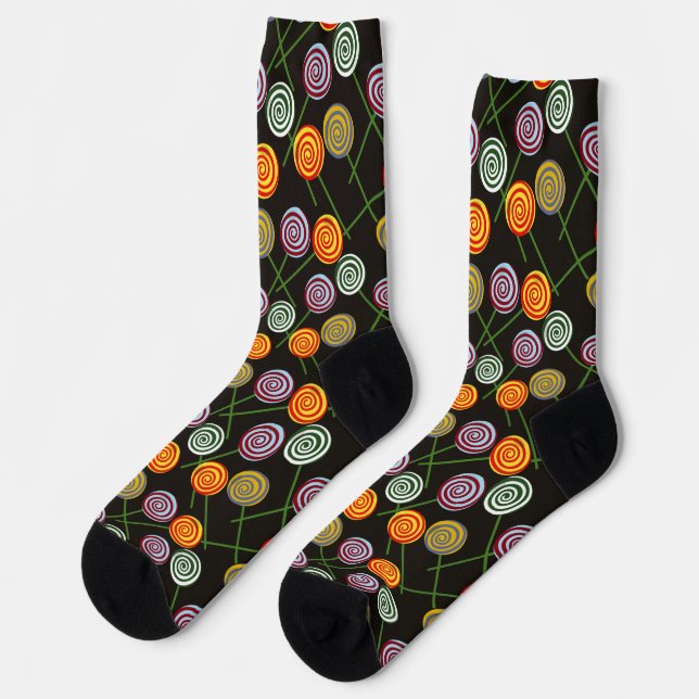 Bonbonmuster | Lollenmuster | Lollipop 52 Imitate Socken (Linkes Detail)