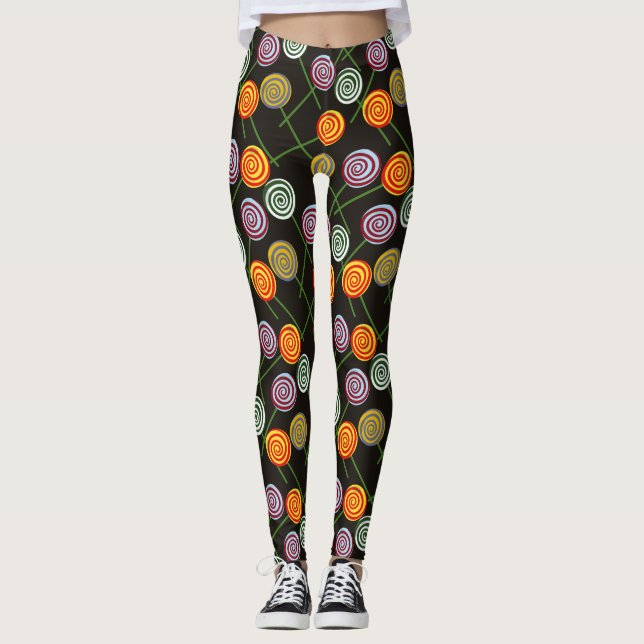 Bonbonmuster | Lollenmuster | Lollipop 52 Leggings (Vorderseite)