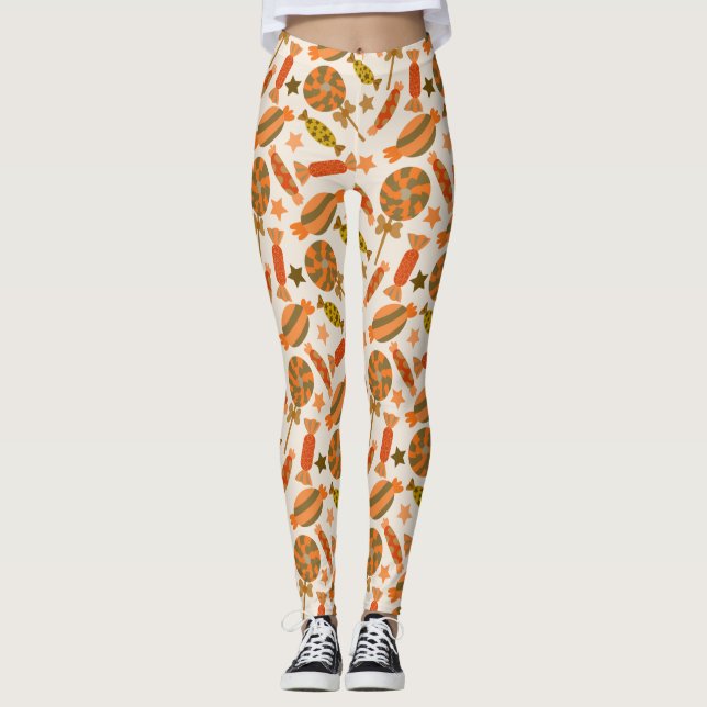 Bonbonmuster | Lollenmuster | Lollipop 54 Leggings (Vorderseite)
