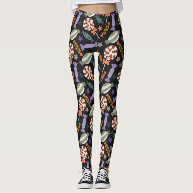 Bonbonmuster | Lollenmuster | Lollipop 55 Leggings (Vorderseite)