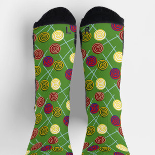 Bonbonmuster Lollenmuster Lollipop 58 Canv Socken