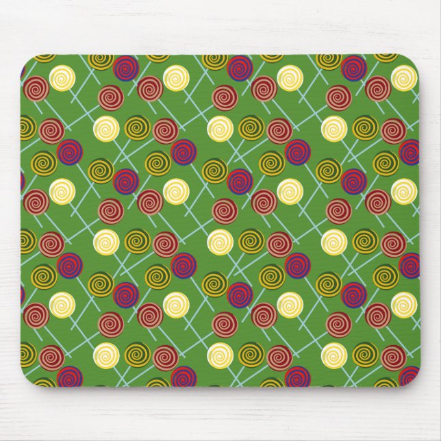 Bonbonmuster | Lollenmuster | Lollipop 58 Mousepad (Vorne)