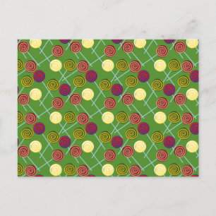Bonbonmuster   Lollenmuster   Lollipop 58 Postkarte