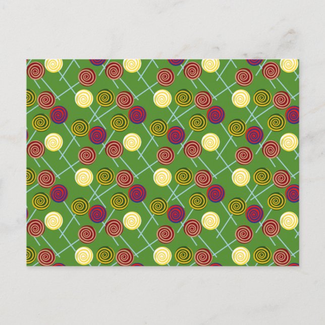 Bonbonmuster | Lollenmuster | Lollipop 58 Postkarte (Vorderseite)