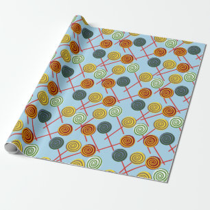 Bonbonmuster Lollenmuster Lollipop 5 Geschenkpapier