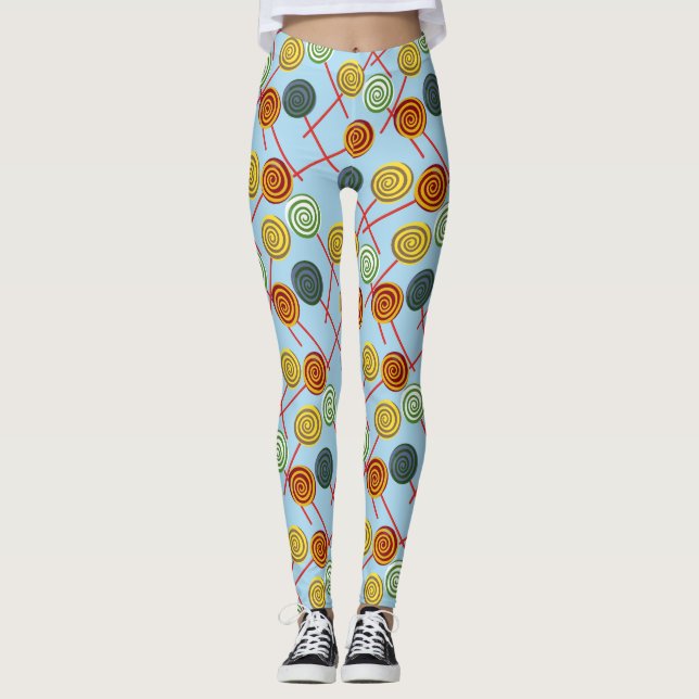 Bonbonmuster | Lollenmuster | Lollipop 5 Leggings (Vorderseite)