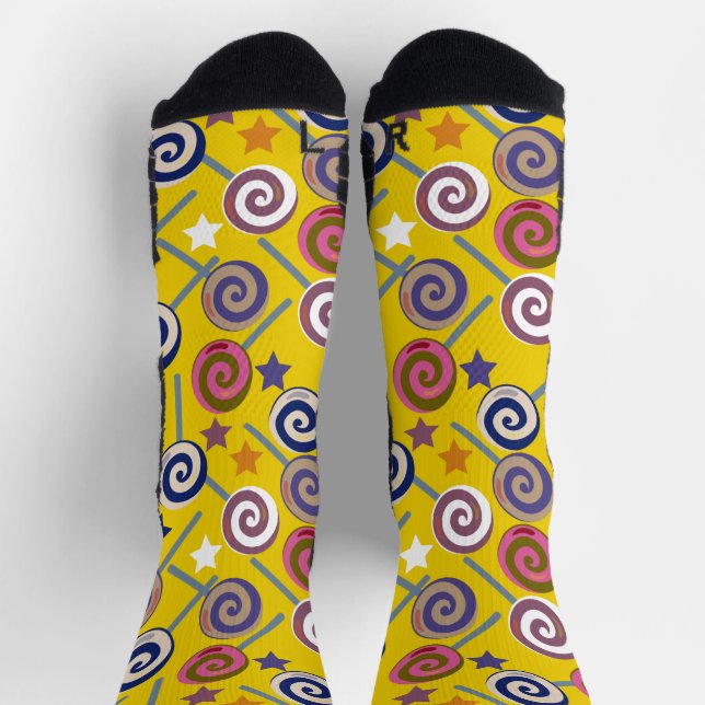 Bonbonmuster | Lollenmuster | lollipop 60 Thro Socken (Oben)