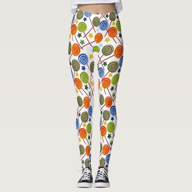 Bonbonmuster | Lollenmuster | Lollipop 61 Leggings (Vorderseite)