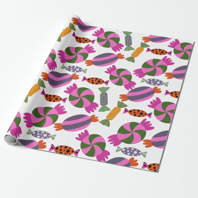 Bonbonmuster | Lollenmuster | Lollipop 6 Geschenkpapier (Ungerollt)